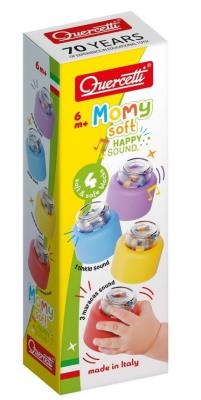 Klocki Momy Soft miękkie z grzechotką 4el. Wydawca: Quercetti. SmakLiter.pl Opakowanie Klocki Momy Soft miękkie z grzechotką 4el