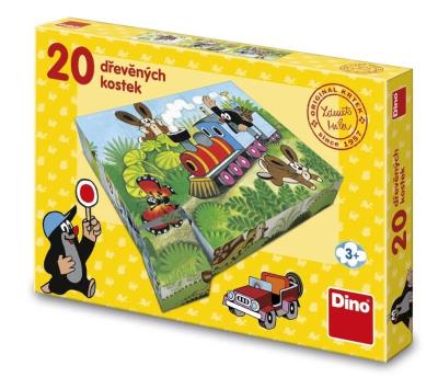 Opakowanie Klocki obrazkowe drewniane Krecik Pojazdy 20el