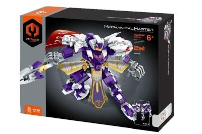 Opakowanie Klocki Robot Tygrys fioletowy 2w1 340el