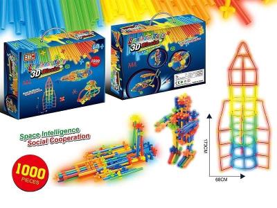 Opakowanie Klocki słomki fluo 1000el