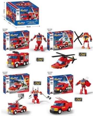 Opakowanie Klocki straż z napędem katapulta 4szt