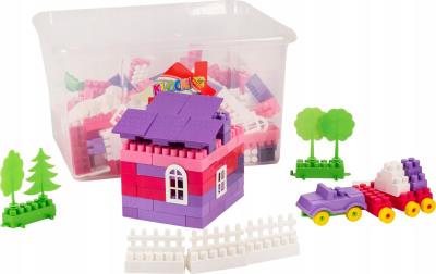 Klocki w pojemniku 345el. Wydawca: Baczek. SmakLiter.pl Opakowanie Klocki w pojemniku 345el