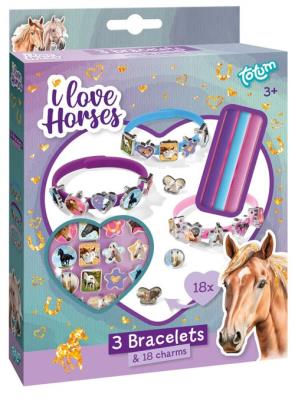Kocham Konie 3 bransoletki oraz 18 charmsów. Wydawca: ANTELLA. SmakLiter.pl Opakowanie Kocham Konie 3 bransoletki oraz 18 charmsów