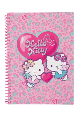 Opakowanie Kołobrulion B5 100k.kratka plastikowa spirala Hello Kitty pink wzór 1