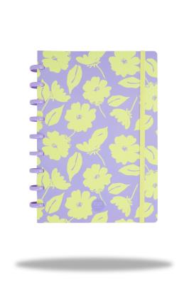 Opakowanie Kołobrulion B5 Flores Lila z gumką 100 kartek