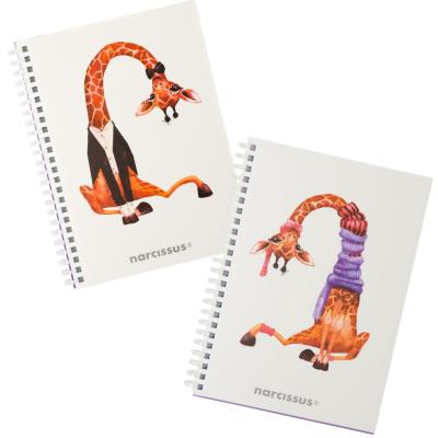 Kołonotatnik SWING Żyrafa A5 80K kratka 80g NARCISSUS. Wydawca: Narcissus. SmakLiter.pl Opakowanie Kołonotatnik SWING Żyrafa A5 80K kratka 80g NARCISSUS