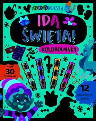 Okładka książki Koloromania. Idą święta! Kolorowanka