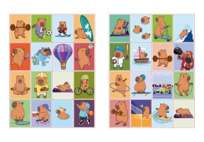 Opakowanie Kolorowanie z naklejkami. Kapibara i sport