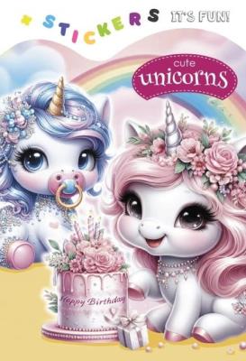 Opakowanie Kolorowanka 135x190 z naklejkami Urocze jednorożce