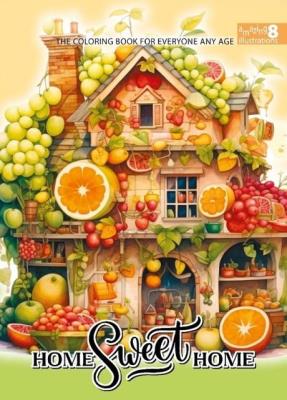 Opakowanie Kolorowanka A4 pionowa 8 obrazków Domki żółty