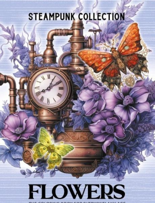 Opakowanie Kolorowanka A4 pionowa 8 obrazków Kwiaty fiolet