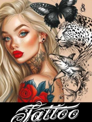 Opakowanie Kolorowanka A4 pionowa 8 obrazków Tattoo żółta