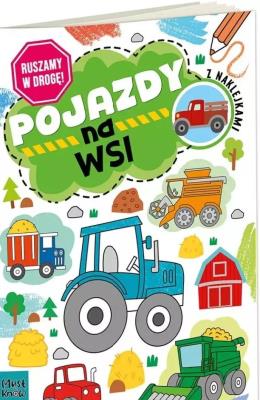 Okładka książki Kolorowanka A4 RUSZAMY W DROGĘ - POJAZDY NA WSI