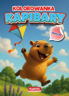 Kolorowanka Kapibary z naklejkami. Autor: Maciej Ratajczyk. SmakLiter.pl Okładka książki Kolorowanka Kapibary z naklejkami