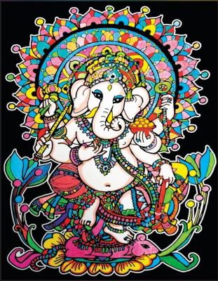 Opakowanie Kolorowanka welwetowa 47x35cm Ganesha