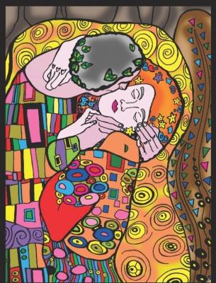 Opakowanie Kolorowanka welwetowa 47x35cm Klimt Pocałunek