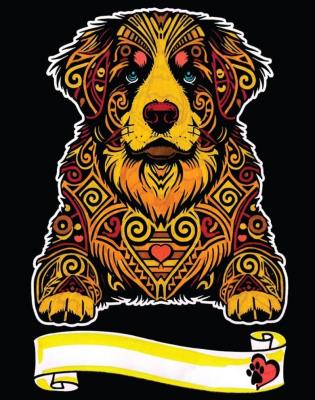 Opakowanie Kolorowanka welwetowa A4 Berneński pies pasterski