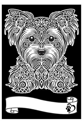 Opakowanie Kolorowanka Welwetowa A4 Yorkshire Terrier