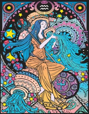 Opakowanie Kolorowanka welwetowa A4 Zodiak Wodnik