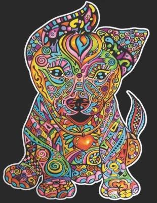 Opakowanie Kolorowanka Welwetowa Colorvelvet A4 Szczeniak