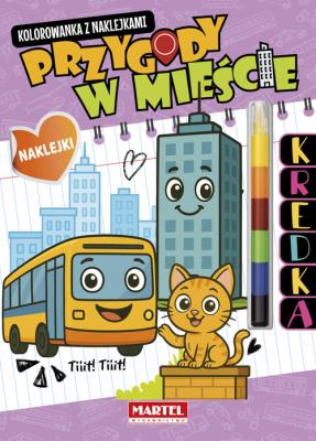 Okładka książki Kolorowanka z kredką Przygody w mieście