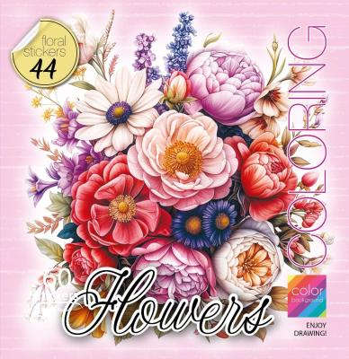 Opakowanie Kolorowanka z naklejkami 200x200 Kwiaty róż