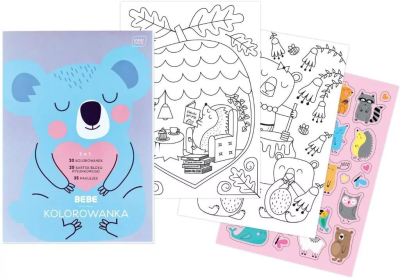 Opakowanie Kolorowanka z naklejkami A4/40K Bebe Kids pastel