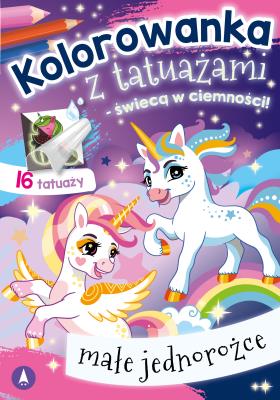 Okładka książki Kolorowanka z tatuażami Małe jednorożce