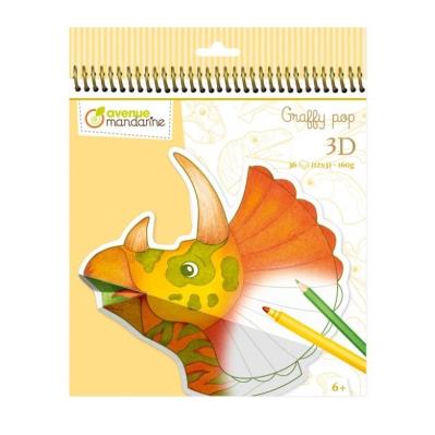 Opakowanie Kolorowanki 3D - Dinozaury
