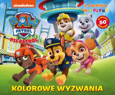 Okładka książki Kolorowe wyzwania. Zabawa w kolory. Psi Patrol