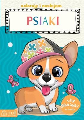 Okładka książki Koloruję i naklejam psiaki