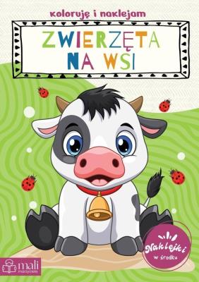 Okładka książki Koloruję i naklejam zwierzeta na wsi