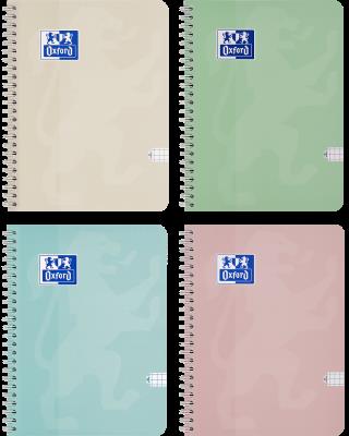 Opakowanie Kołozeszyt A4 80k.kratka Oxford Touch pastel 1szt.mix