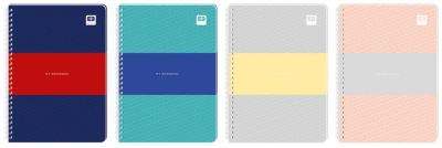 Opakowanie Kołozeszyt A5/80K kratka Pastel (5szt)