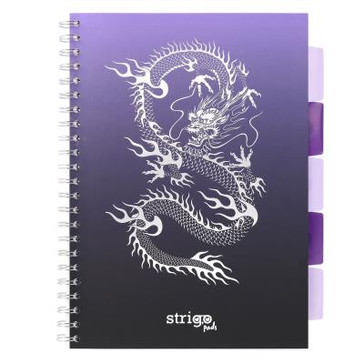Opakowanie Kołozeszyt Strigo A4 Project Book Smok Wodny fioletowy kratka