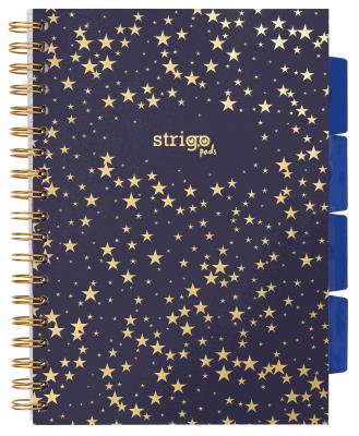 Opakowanie Kołozeszyt Strigo B5 Project Book Gwiazdy czarny kratka
