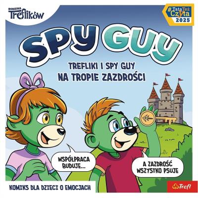 Komiks Spy Guy Trefliki i Spy Guy na tropie zazdrości. Autor: Płońska Katarzyna. SmakLiter.pl Okładka książki Komiks Spy Guy Trefliki i Spy Guy na tropie zazdrości