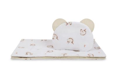 Opakowanie Komplet Do Wózka Bawełna Unicorn Beige 54x74 28x36
