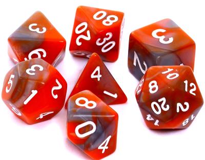 Opakowanie Komplet kości REBEL RPG - Dwukolorowe - Pomarańczowo-szare