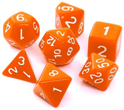 Opakowanie Komplet kości REBEL RPG - Matowe - Pomarańczowe