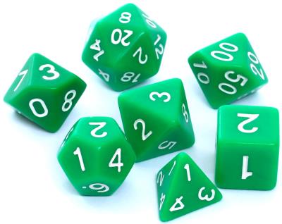 Opakowanie Komplet kości REBEL RPG - Matowe - Zielone