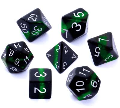 Opakowanie Komplet kości REBEL RPG - Minerały - Szmaragd