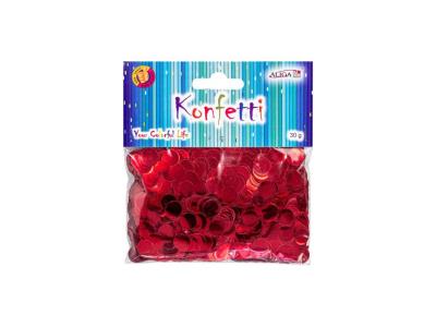 Opakowanie Konfetti czerwone 1cm 30g