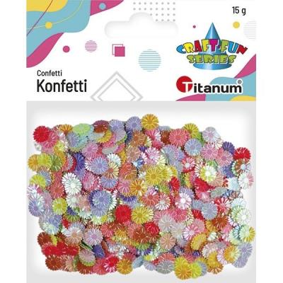 Opakowanie Konfetti Kwiaty 9mm mix kolorów pastelowych 15g