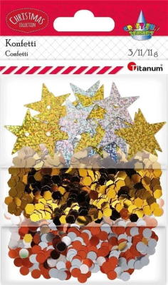 Opakowanie Konfetti płatki śniegu 35mm mix