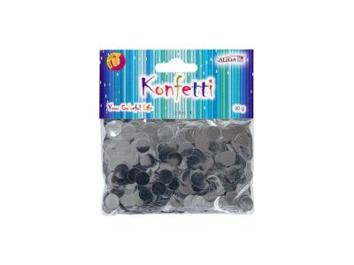 Opakowanie Konfetti srebrne 1cm 30g