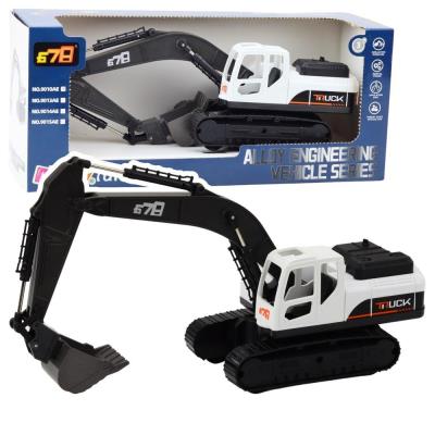 Opakowanie Koparka gąsienicowa metalowa biała