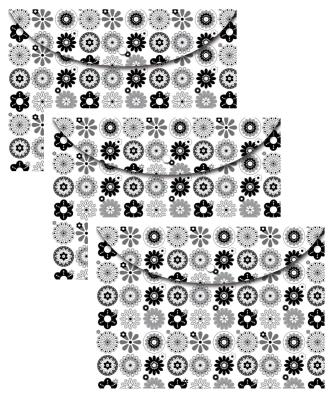 Opakowanie Koperta A4 na zatrzask Kwiaty 3 sztuki