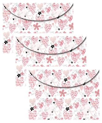 Opakowanie Koperta A4 na zatrzask Serca 3 sztuki