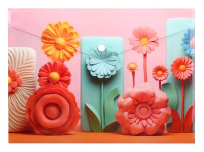 Opakowanie Koperta A4 PP na napę z nadrukiem Modern Flowers
